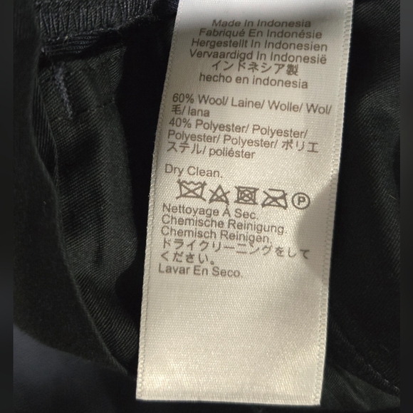 Madewell Men's Cotton-Wool Blend Pleated Trousers Pants Navy 35x32 NWT - Picture 7 of 8